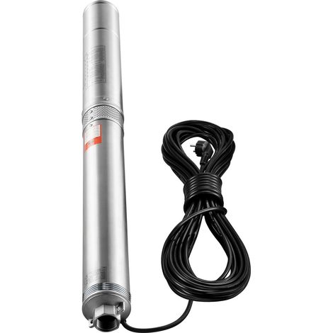 Pompe submersible puits profond 2CV 1500W 230V/50Hz, débit 9,8 m³/h, hauteur 108 m, câble 9,1 m, acier inoxydable, usage industriel, irrigation et domestique, étanchéité IP68. (1/5)