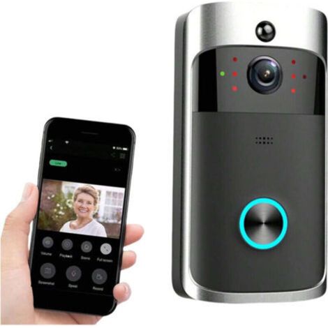 Video doorbell, surveillance camera, cloud storage, HD WiFi security camera, two-way communication for iOS and Android phones (1/4)