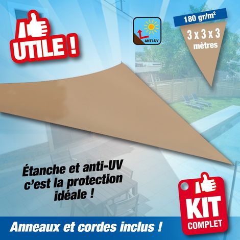 Voile d'ombrage étanche format triangle 333m (1/5)