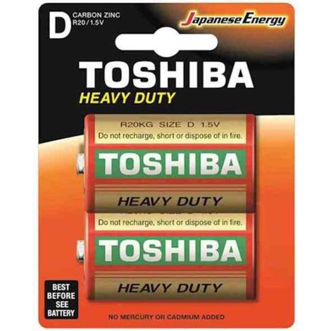 BATTERIE ZINCO HEAVY DUTY R20 D 1.5V 2PZ