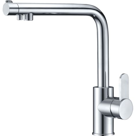Mice - Grifo de cocina monomando con osmosis - Giratorio 360 ° con caño alto para fregadero - OSMOSIS 2 VIAS - Serie MONTECARLO GOS001 (1/3)