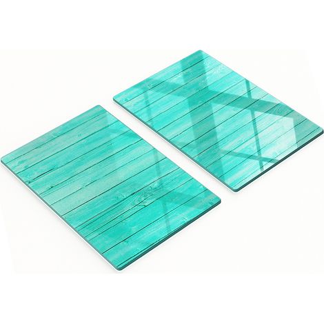 Taglieri da cucina in vetro con grafica, verdi, 2x40x52 cm (1/5)