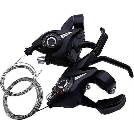 Ecleanfy - Dérailleur et manettes de vitesses pour vélo à 21 vitesses, manettes de vitesses 3x7 avec frein, poignée de frein à disque (1/5)