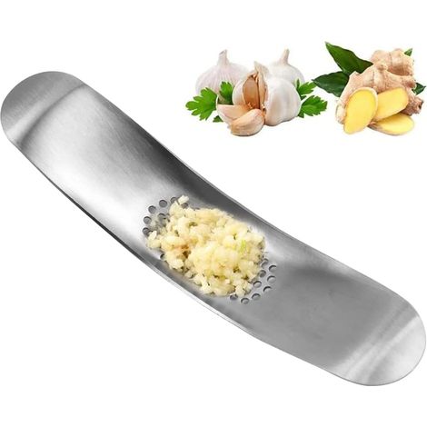 Presse-ail professionnel, coupe-ail manuel, broyeur d'ail en acier inoxydable, presse-ail de cuisine en forme de bateau, éplucheur d'ail manuel, passe (1/5)