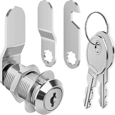 25mm serrure de boîte aux lettres avec clé différentes, verrou à came, serrures meuble, serrures placard, verrou placard, serrure casier verrous pour tiroir verrous pour porte d'armoire