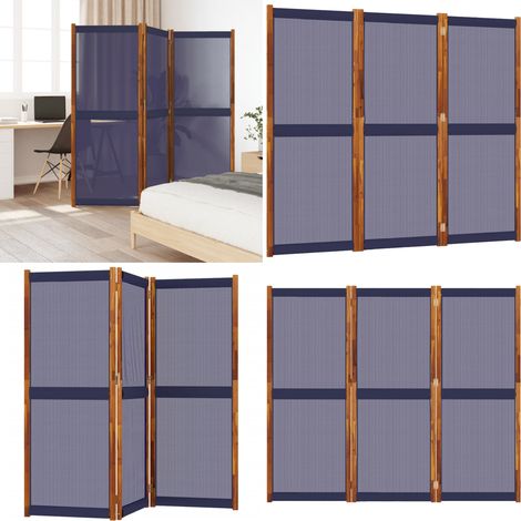 Cloison de séparation 3 panneaux bleu foncé 210x180 cm - Cloison De Séparation - Écran De Confidentialité - Pare-vue - Cloison Pliable - Mobilier Intérieur - Home & Living (1/5)
