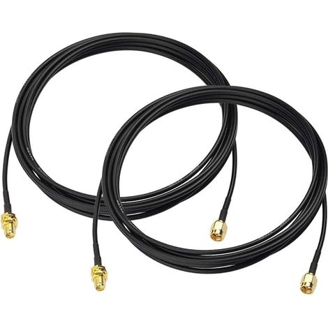 Bingfu Câble SMA 3 m Rallonge Antenne 5G 4G LTE GSM GPS Adaptateur de SMA Male à Femelle Câble Coaxial RG174 pour Routeur Mobile Gateway Modem 4G Camera Radioamateur Récepteur ADS-B RTL-SDR, 2 pcs (1/5)