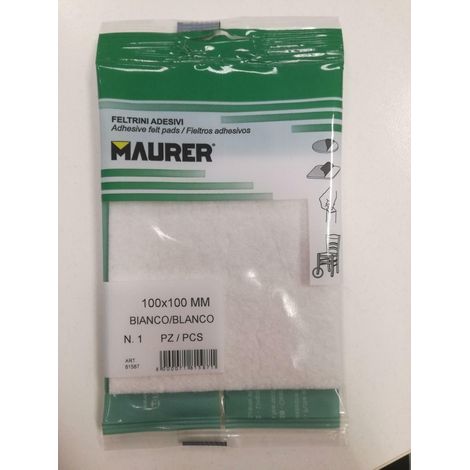 FELTRINO ADESIVO QUADRO BIANCO 100X100MM MAURER - CF. BLISTER 1PZ