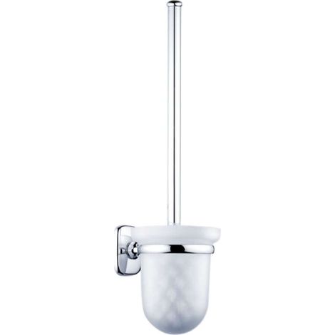 Nimco Simona - Wand-Toilettenbürste mit Halter, Glas matt/verchromt SI 7294C-26 (1/2)