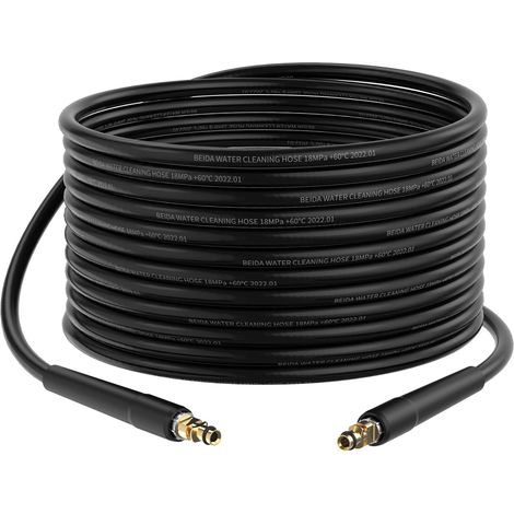 15 m Tuyau pour Kärcher nettoyeur haute pression, flexible pour Kärcher nettoyeur haute pression, Tuyau à haute pression pour Kärcher K2 K3 K4 K5 K6 K7 Connecteur rapide (1/5)