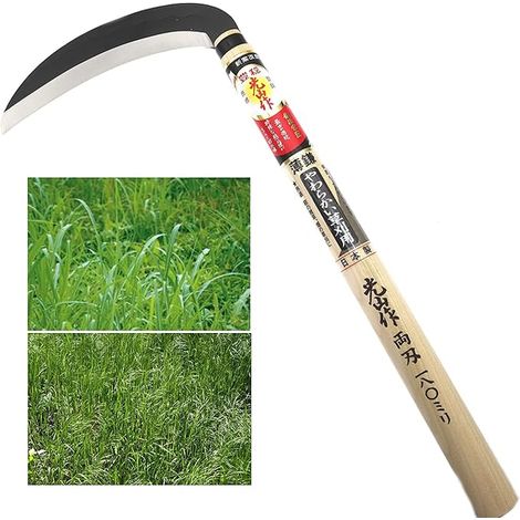 Lame Double Tranchant Acier Yasugi Fauchage Taille Tondre Herbe Désherber Outil Jardin Jardinage (1/5)