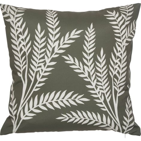 Housse de coussin extérieur motif végétal Vert foncé 40x40 cm (1/4)