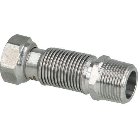Tuyau cannelé inox extensible 3/4'' 75 - 130 mm avec joint