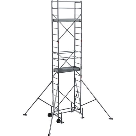 Echafaudage paysagiste - 2 plateaux - Hauteur de travail max 6.87m - Longueur plateau 1,30m - DA513-THKP