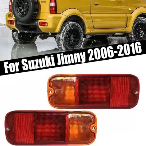 Paire de Feux Arrière de Pare-Chocs pour Suzuki Jimny 2006-2016, Feu Antibrouillard Arrière + Clignotant + Feu de Position, Bloc Optique Gauche Conducteur et Droit Passager, 12V, ABS, Sans Ampoules (1/5)
