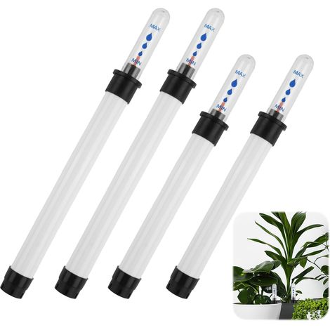 4 Pièces Indicateur De Niveau D'eau Pour Plantes Hydroculture Goutte À Goutte Avec Échelle De Mesure, 2×22,8 Cm & 2×20 Cm, Compatible Avec Pots De Fleurs, Terre, Substrat, Usage Intérieur Et Extérieur (1/4)