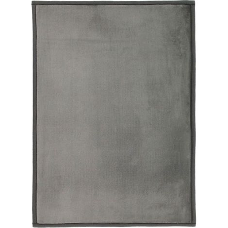 FLANELLE - Tapis aspect velours extra-doux gris 160x230 (1/5)