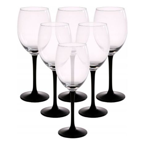 Set aus 6 Onyx-Rotweingläsern