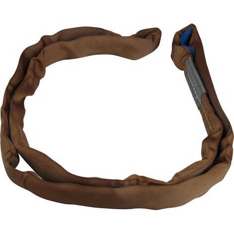 Lifting Round Sling 6 Ton 6M EWL (12M Circ Polyester Endless Strop 6000KG Brown)