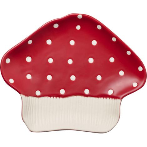 Plateau à salade en forme de champignon, assiette à dessert en céramique, plateau de service à pois 20,3 cm (1/5)