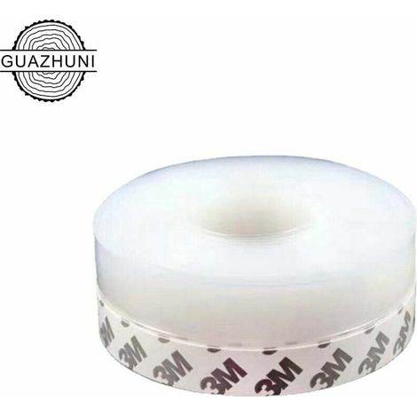 ZOLGINAH Bande d'Etanchéité en Silicone, 10m Transparent Bande d'étanchéité Auto-adhésive Porte Bas Joint Strip Porte Coupe-Bise joint de fond de porte Imperméable Coupe-vent Anti-poussière (1/5)