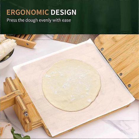 Presse à tortillas en bois, revêtement antiadhésif, manuelle, appareil de cuisine - JBMEDIA (1/4)