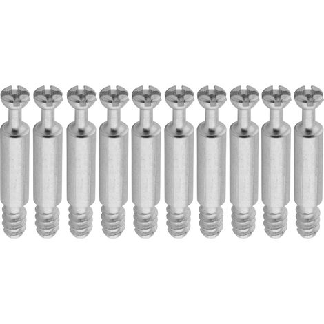 Cyclingcolors – Lot de 10 goujons d'assemblage lisses Rastex en acier brut – Dimensions 15x24mm – Pour assemblage solide de meubles