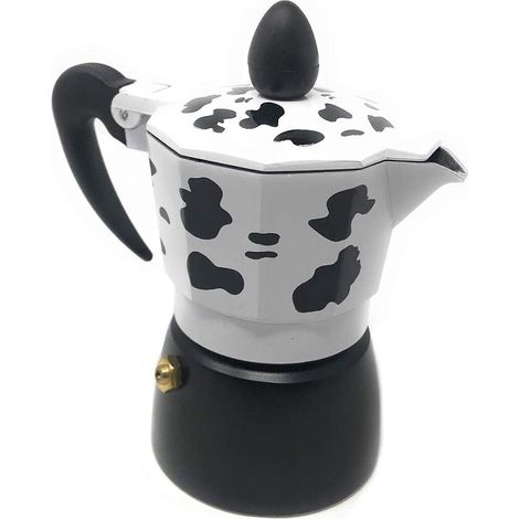 Caffettiera Effetto Mucca Moka 1 Tazze Macchina del caffè in Alluminio per Espresso Idea Regalo 88886 (1/3)