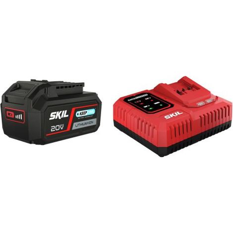 Kit batterie lithium-ion 20V Max 4,0 Ah avec chargeur rapide PWRJUMP – Technologie KeepCool pour autonomie prolongée – Compatible outils SKIL PWRCORE 20 (1/3)