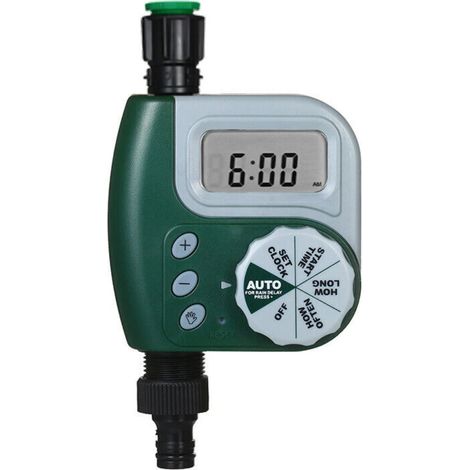 Programmateur d'arrosage pour jardin et extérieur – Minuteur à piles, vanne d'arrosage automatique, contrôle de l'arrosage des pla (1/5)