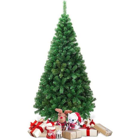 Sapin de Noël Artificiel - 180 cm - PVC Écologique - Pied en Métal - Pliable et Réutilisable (1/4)