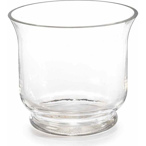 Vases en verre transparent à bord vif, design élégant, lot de 4