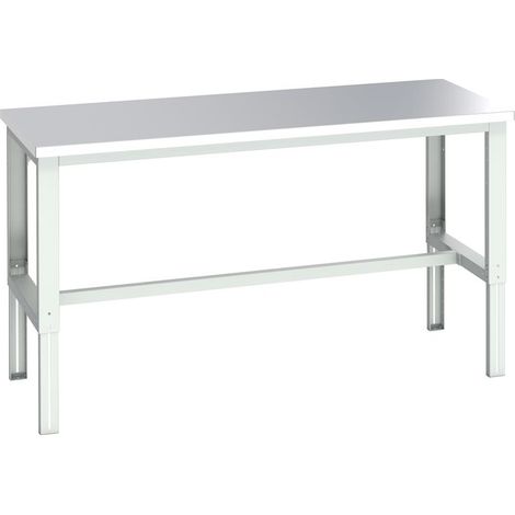 Bott 41004168.16V Cubio Adjustable Bench, Stainless Steel Clad Top 2000 x 900mm