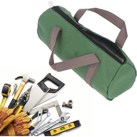 Robuste Tragetasche aus Segeltuch mit großer Öffnung und großem Fassungsvermögen, tragbare multifunktionale Werkzeugtasche zur Aufbewahrung von Schlüsseln, Schraubendrehern, Zangen und kleinen Nägeln. (1/5)