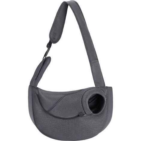 Sac de transport bandoulière pour chien et chaton, idéal pour les petits chiens et chats. Ce sac en maille respirante offre une liberté de mouvement optimale grâce à sa bandoulière ajustable. Parfait (1/5)