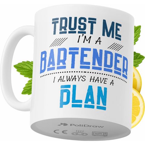 Taza de café/té divertida y humorística para camareros. Taza con diseño gráfico y texto gracioso para cumpleaños, santos y días festivos. Taza premium para ocasiones especiales en casa, la oficina o e (1/5)