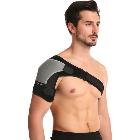 Attelle Épaule pour Femmes et Hommes – Réglable, Confortable et Légère, Épaulière Idéale pour les Douleurs, Contusions et Stabilité Supplémentaire, Taille Unique (Gauche)