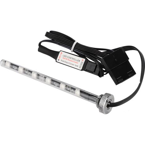 Lampe à réservoir d'eau pour ordinateur, accessoires de refroidissement liquide avec télécommande DG CLED 125 mm