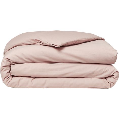 Housse de couette 100% coton 240x220 cm ESSENTIAL Rose Des Sables (1/3)