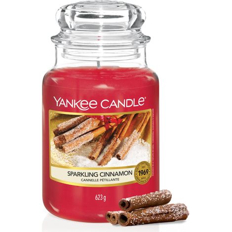 bougie jarre parfumée  grande taille  Cannelle pétillante  jusqu’à 150 heures de combustion (1/5)