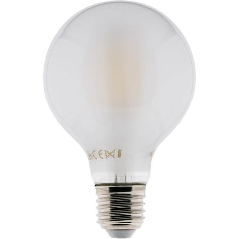 Elexity - Ampoule LED filament dépoli globe 80mm 6W E27 806 lumens (1/2)