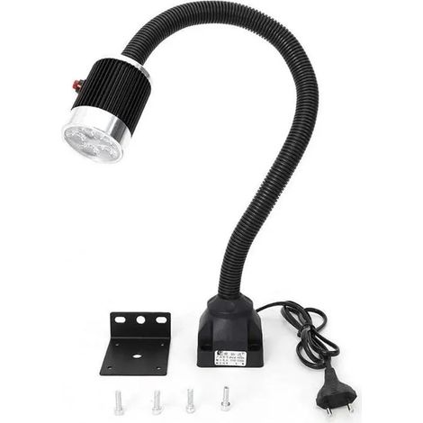 Lampe de travail à LED pour machine, lampe de travail pour tour 5 W 220 V, lampe de travail avec poignée et base flexibles ODIPIE (1/4)