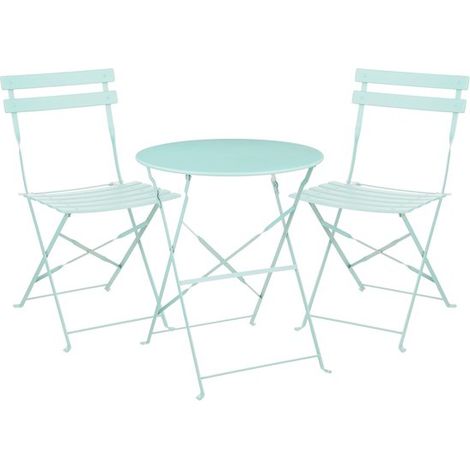 Mica Decorations Ensemble bistro de jardin Vert clair H71xl60xL60cm (1/5)