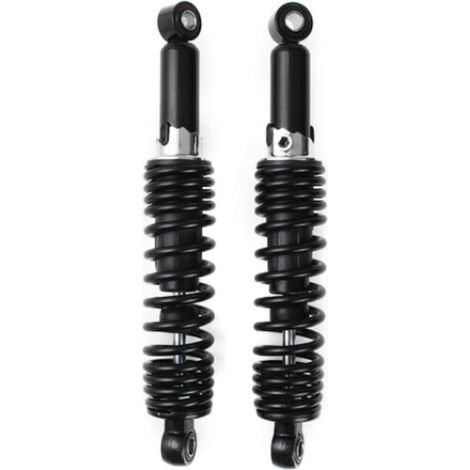 Paire d'amortisseurs moto universels 320mm, aluminium et fer, noir et argent, remplacement arrière pour Suzuki et Yamaha. (1/5)