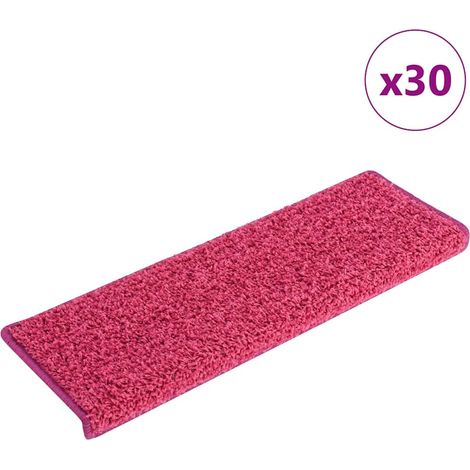 Alfombrillas para escaleras 30 unidades 65x21x4 cm Rosa Borde Rectangular vidaXL (1/5)