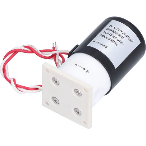 Magnetventil für Gleich- und Wechselstrombetrieb, beständig gegen Säuren, Laugen und starke Basen, für industrielle Anwendungen, 12 V DC (1/5)