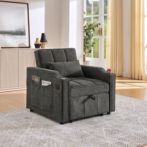 poltrona soggiorno 190cm letto ospiti reclinabile OKMYHOME (1/5)
