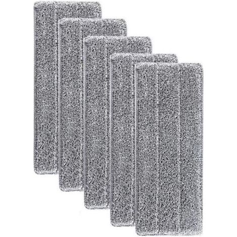 Mop Remplacement des Tampons, Super Absorbant Recharges de Tête de Vadrouille, Microfibre de Nettoyage Lavable de Pulvérisation de Balai, 33 x 12cm (5 pc) (1/5)