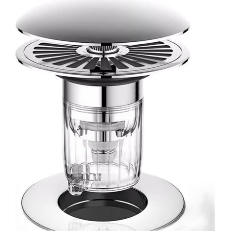 Bouchon de siphon de sol 33 x 40 mm avec joint étanche et filtre intégré (1/5)