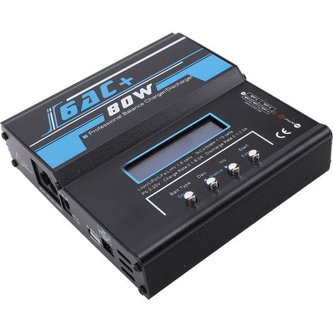 Caricabatterie RC, bilanciatore/scaricatore intelligente per batterie LiPo, LiFe e NiMH, riconoscimento automatico, spina europea. (1/5)